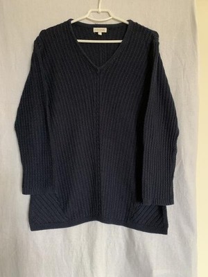 Women Monsoon sweater navy cotton 44/XXL