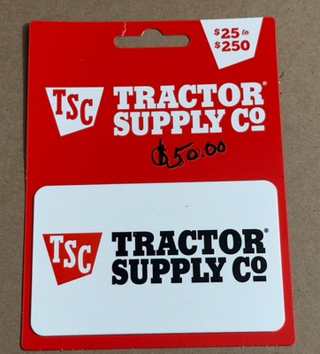 #ad Tractor Supply Gift Card Physical $50.00 $45.00
