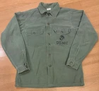 Vietnam War Era USMC Uniform Shirt Stencil Vintage Military OG-107 Green Mens M