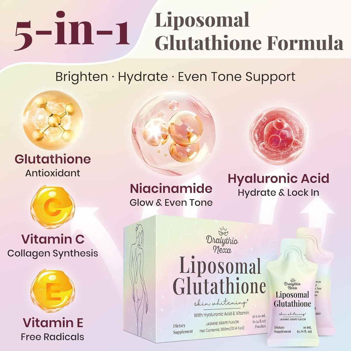 numbuzin glutathione c facial spa cleanser Liposomal Glutathione | Liver Detox main image 1