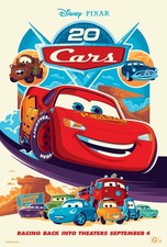 2006 Promo Film Poster Print "Cars" Owen Wilson Paul Newman 20th Anniversary