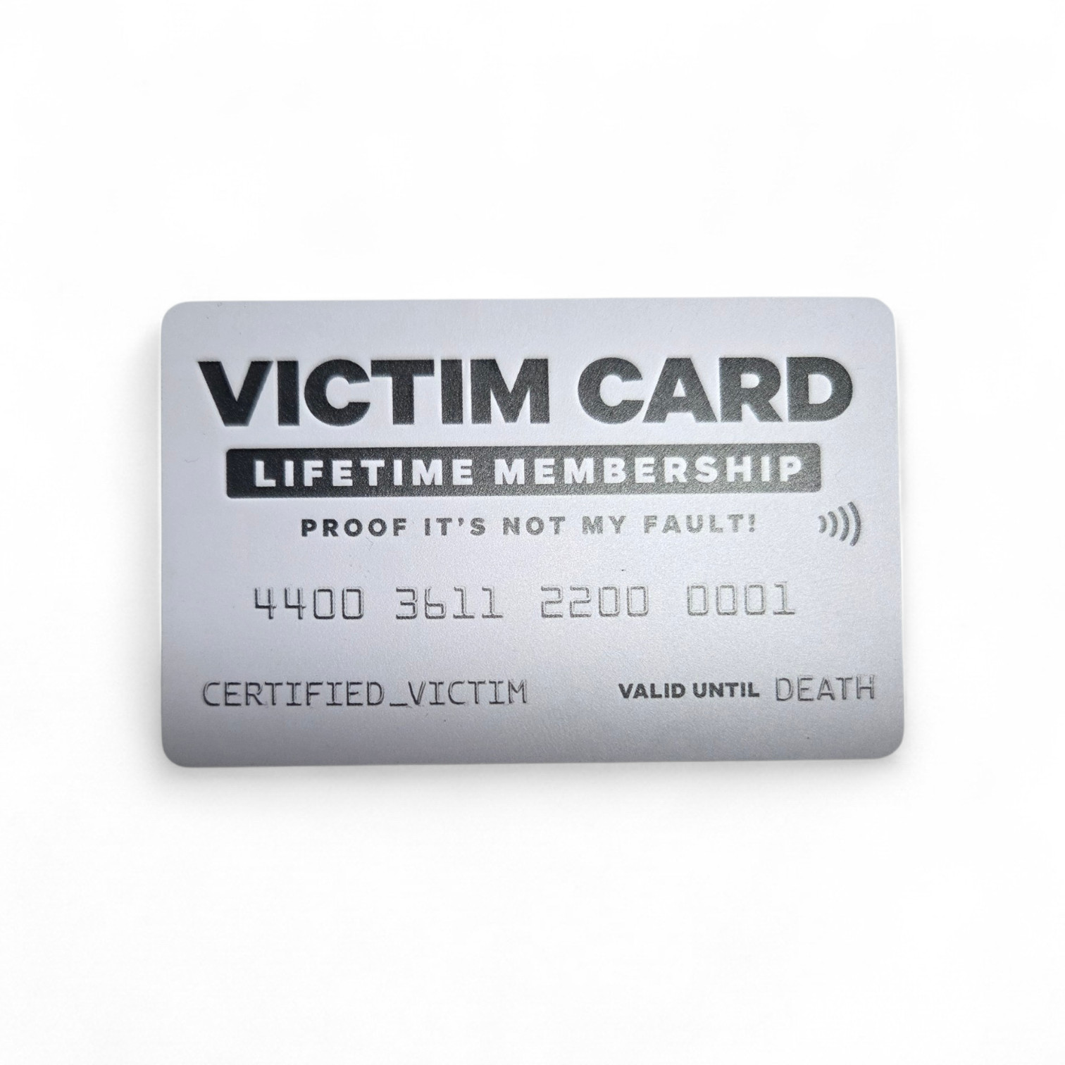 Victim Card - Plastic Gag Gift Novelty Joke Prank Funny Card