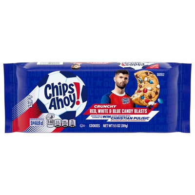 CHIPS AHOY! Chewy Red, White, and Blue Candy Blasts Cookies World Cup, 9.5 oz