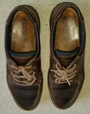 Mens Shoes-ECCO-Gore-Tex-'Bison' brown 'Track 25 Moc Toe Derby'-49 (15-15.5 US)