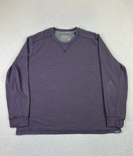Eddie Bauer Sweater Mens 2XL Purple Waffle Knit Crewneck Pullover Lightweight