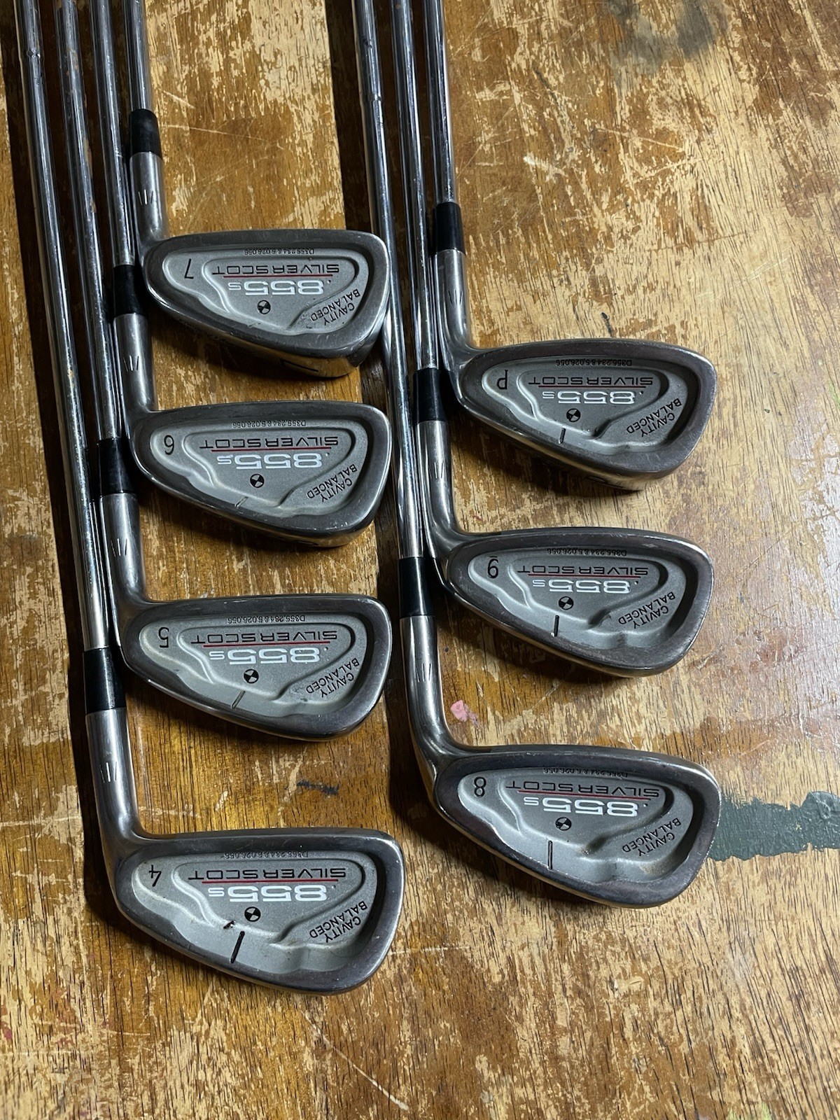 Tommy Armour 855s Silver Scot Irons Set 4-PW Stiff Flex Steel Shafts RH