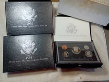 silver 1992 1996 1998  3pc coin set  lot premier set 90% silver coins