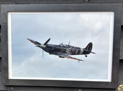 Framed Spitfire Photo 51 x 35 cm by Simon Lincoln