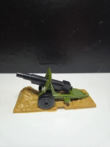 VINTAGE 1977 Matchbox MB-32 Field Gun Lesney Superfast Base Soldiers Toy Cannon