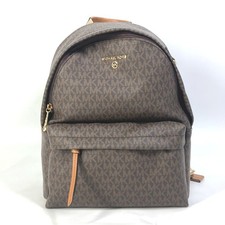 Michael Kors 30T0G04B6B Bag Monogram SLATER Backpack PVC/Leather Brown Unused