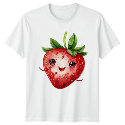 Kawaii Erdbeere T-Shirt Sommer Obst ästhetisches Geschenk für Sie und Ihn