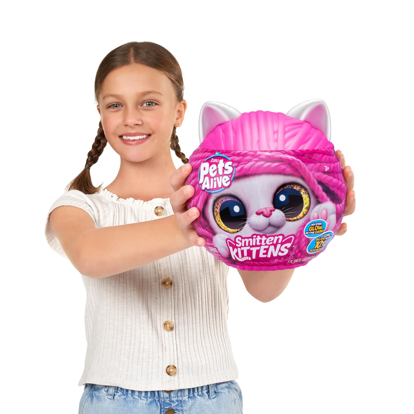 Smitten Kittens Surprise (Bombay Cat Lucky) by ZURU Nurture Play Soft Toy Unb...