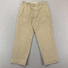 Vintage 70s Military 8.2oz Type 1 Khaki Trousers Size 32x29 31x27 Vietnam