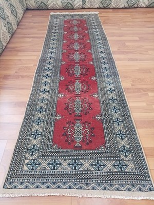 Antique turkoman rug, Antique Handmade Runner Rug, 3x9 Long Turkoman Rug