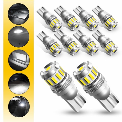T10 168 2825 LED Matrícula Bombillas 6000K Blanco Super Brillante Paquete de 10-100 - Imagen 10 de 22