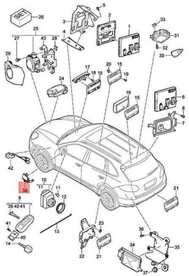 Porsche Cayenne E2 Warnleuchte links Original 95864103900