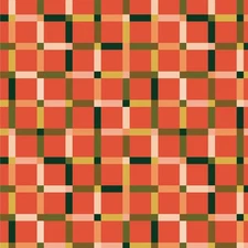 Cloud 9 - Poppy Fields - Poppy Plaid - Red, Fabric by the Yard