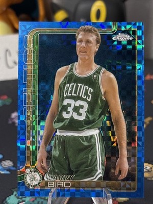 2025-26 Topps Chrome NBA #243 Larry Bird BLUE X-Fractor Refractor