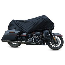 Motorcycle Cover Lightweight Half Cover Outdoor Waterproof Rain Dust XL Black