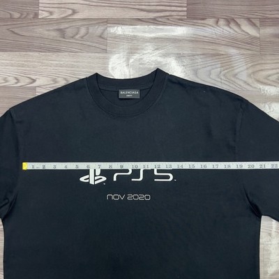 Balenciaga PlayStation Printed Cotton Jersey T-Shirt Size S | eBay