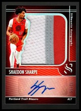 2024-25 Panini Silhouette Shaedon Sharpe Silhouette Autographs Holo Silver #/15