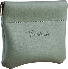 Leather Squeeze Coin Purse Pouch Change Holder For Men  Women