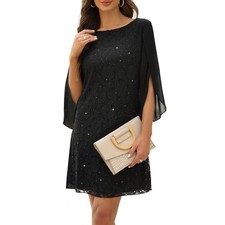 COOAN Wedding Guest Cocktail & Formal Dresses for Women - Lace Sequin Prom