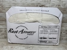 Rest Assured Half Fold Toilet Seat Covers 50RA-A, 250 20  5000 Covers Total NEW