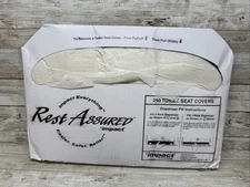 Rest Assured Half Fold Toilet Seat Covers 50RA-A, 250×20 = 5000 Covers Total NEW