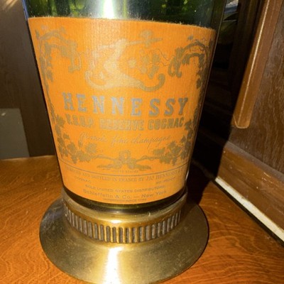Hennessy V.S.O.P Reserve Cognac Bottle Clock Green Gold Brown Collectible