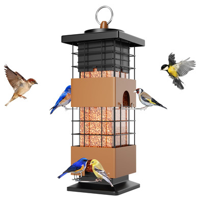 Bird Feeder, Metal Squirrel Proof Bird Feeders for Outdoors Hanging, 2.5LB Ca...
