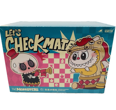 Pop Mart Labubu AUTHENTIC Lets Checkmate Series Fridge Magnet Blind Box 6pc NEW