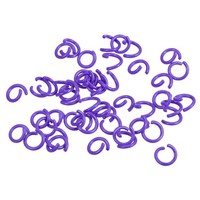 Offene Biegeringe, 8Mm, Bunte O-Ring-VerbindungsstüCke, Dunkelviolett, 200 StüCk