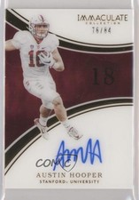2016 Panini Immaculate Collegiate Rookie Numbers 76/84 Austin Hooper Auto 2r5