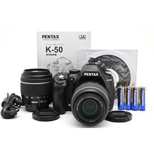 Good condition PENTAX K 50 Double Zoom Kit DAL18 55mmWR 50 200mmWR Shutter count