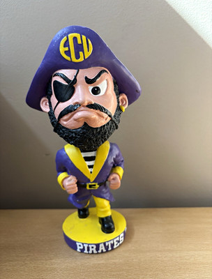 East Carolina University ECU Pee Dee Pirates Mascot Bobblehead Bobble Pirate HTF