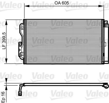 Condensatore radiatore climatizzazione R 134a 814191 VALEO per BMW 1 3 3 Touring