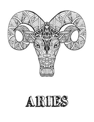 Aries: Coloring Book With Three Different Styles of All Twelve Zodiac Including