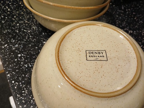 DENBY DAYBREAK LARGE CEREAL BOWLS X 5 - Picture 2 of 2