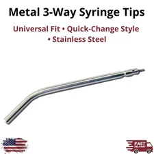 MARK3 5Pk Air Water Syringe Tips Stainless Steel Quick Change 3Way Reusable