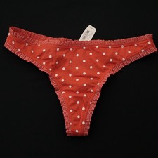 NEW Victoria's Secret VTG 2010 Cotton Lingerie Ruffle Trim Bikini Panty MEDIUM