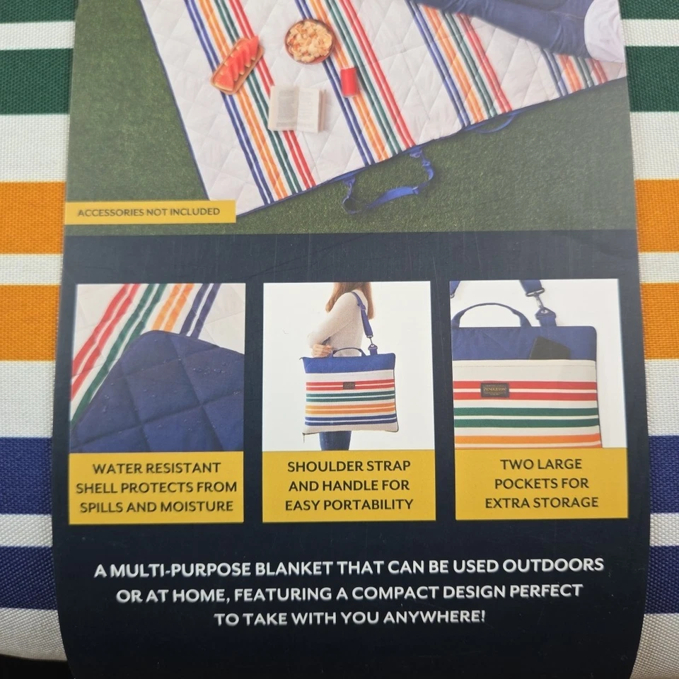 Pendleton Outdoor Packable Blanket 60” x 72” Picnic Camping Beach Tailgating - Image 3 of 4