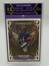 2023 Panini Phoenix Thunderbirds Zay Flowers Rookie #TB-ZF Ravens RCG 9.5
