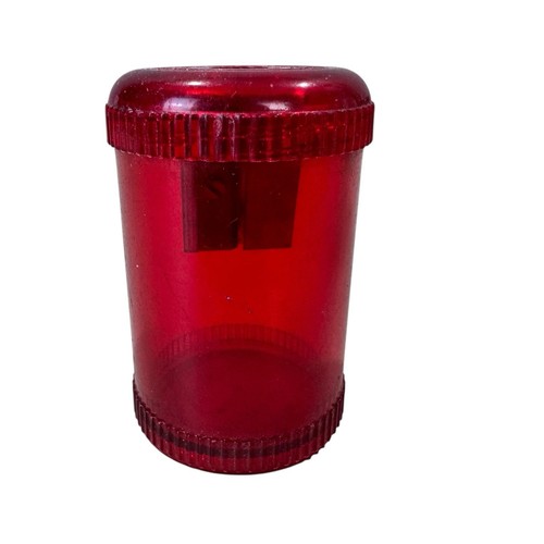 KUM Inox 430 Red Transparent Barrel Single Hole Pencil Sharpener Germany - Picture 2 of 4