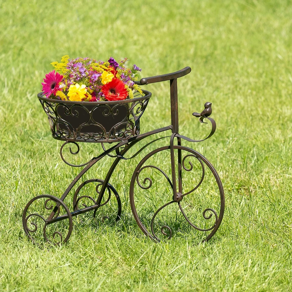Deko Pflanzfahrrad Blumentopfhalter Pflanzkorb 47x43x25cm Gartendeko Übertopf - Bild 2 von 4