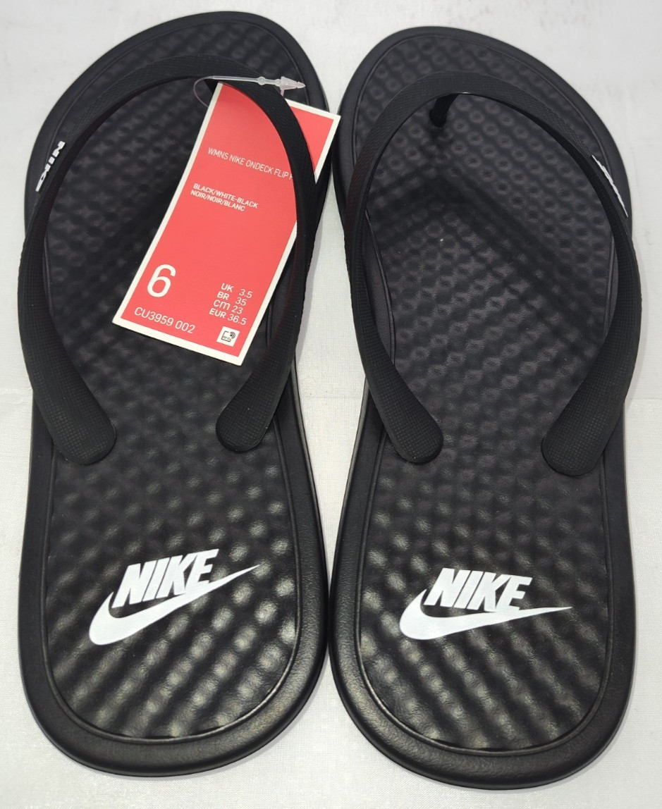 Nike  On-Deck Flip-Flops Black Sandals Women's 6