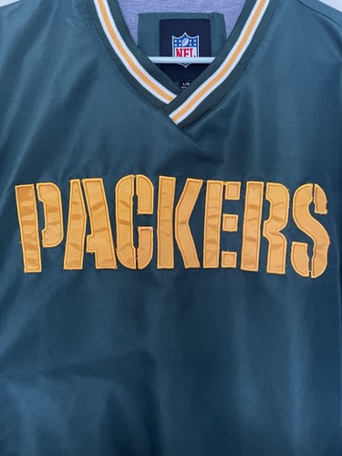 Vintage Green Bay Packers Lined Jacket Windbreaker Pullover Men’s L with Pockets - Picture 3 of 6