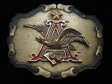 QD05109 VINTAGE 1981  ANHEUSER-BUSCH  BEER BREWING COMPANY BELT BUCKLE