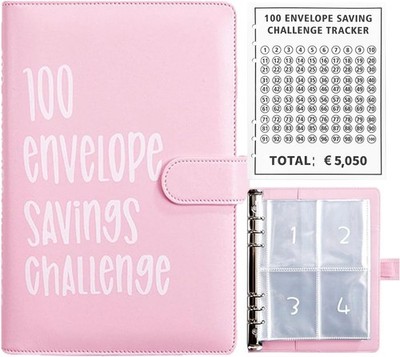 Sparbuch für Geld 5000 Euro, 100 Umschläge Spar Challenge Buch, Budget Planner