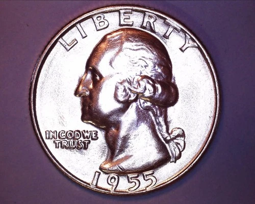 1955-D WASHINGTON QUARTER  CH/BU **331-6